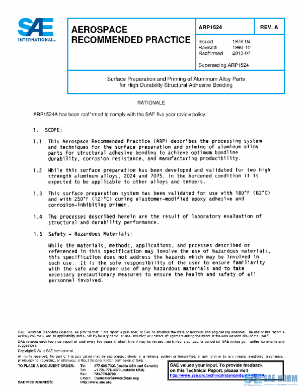 SAE ARP1524A PDF