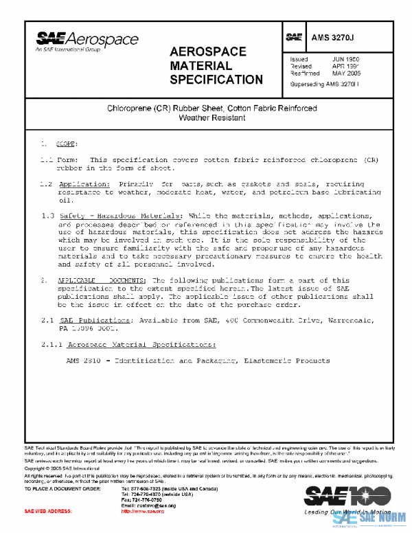 SAE AMS3270J PDF