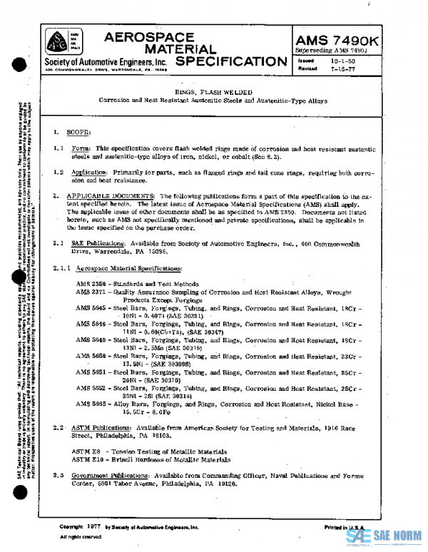 SAE AMS7490K PDF