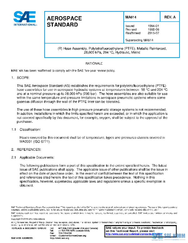 SAE MA614A PDF SAE MA614A PDF