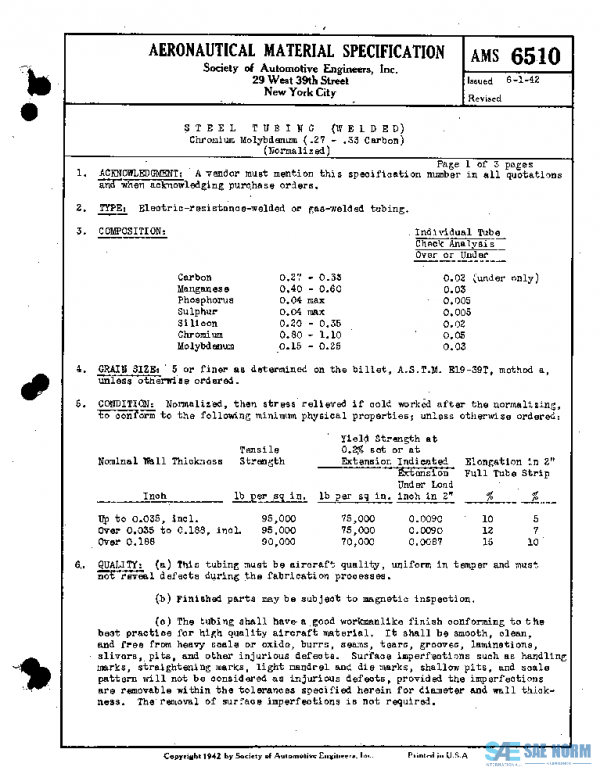 SAE AMS6510 PDF SAE AMS6510 PDF