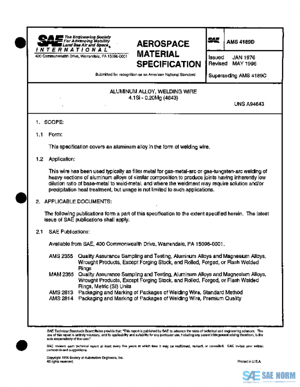 SAE AMS4189D PDF