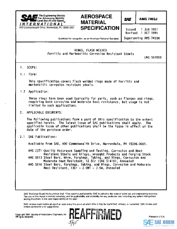 SAE AMS7493J PDF SAE AMS7493J PDF