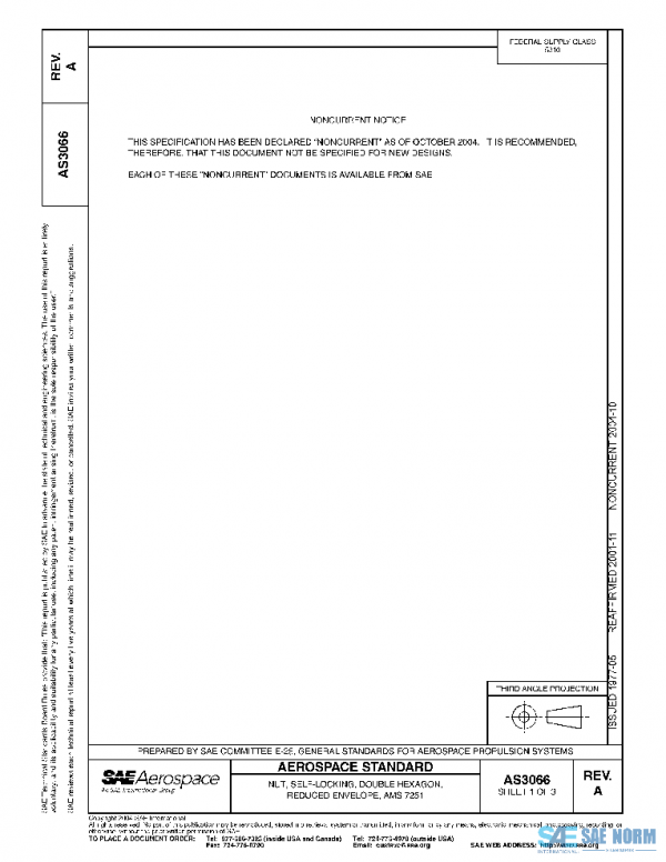 SAE AS3066A PDF SAE AS3066A PDF