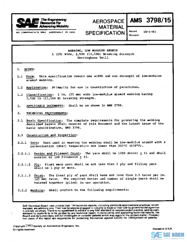 SAE AMS3798/15 PDF