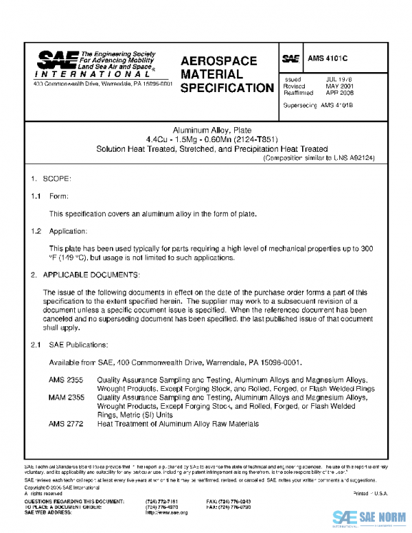 SAE AMS4101C PDF