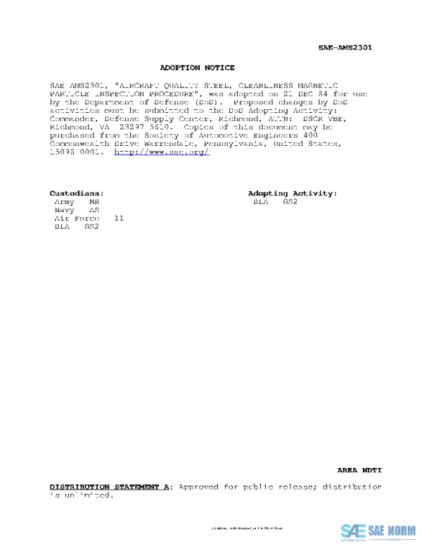 SAE AMS2301H PDF SAE AMS2301H PDF
