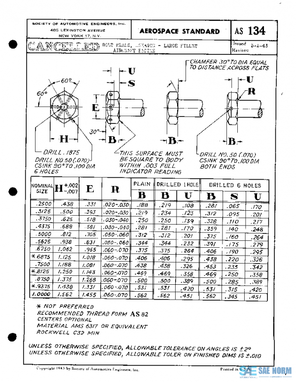SAE AS134 PDF SAE AS134 PDF