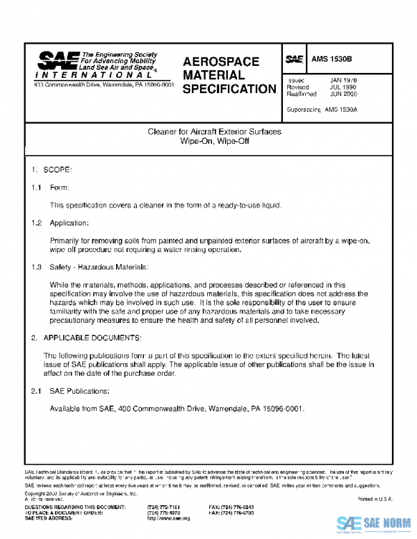 SAE AMS1530B PDF