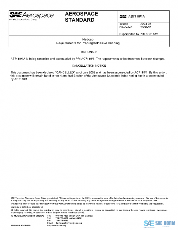 SAE AS7118/1A PDF SAE AS7118/1A PDF