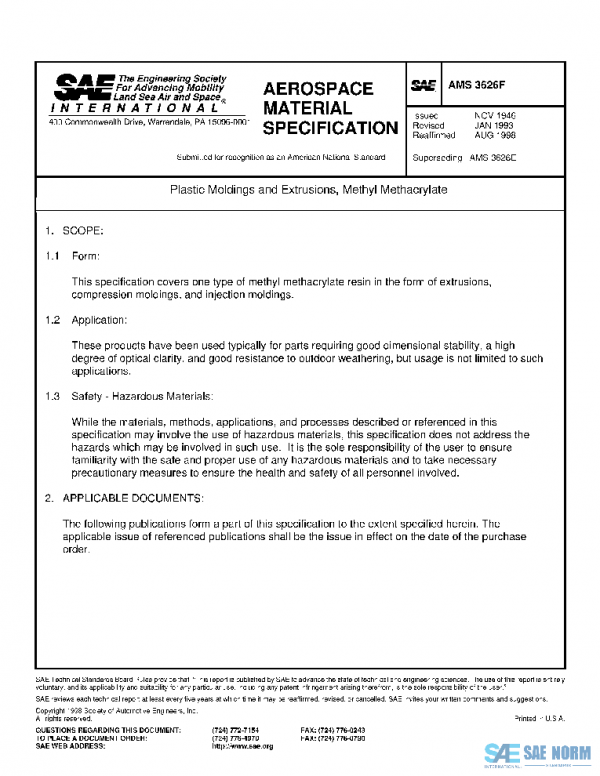 SAE AMS3626F PDF
