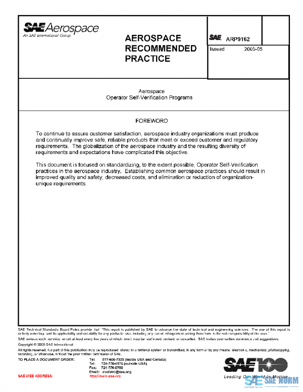 SAE ARP9162 PDF