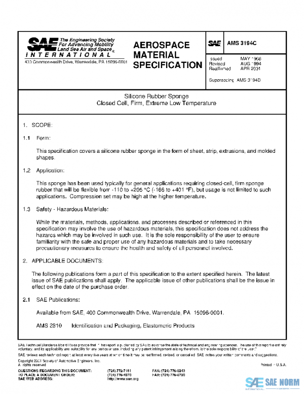 SAE AMS3194C PDF