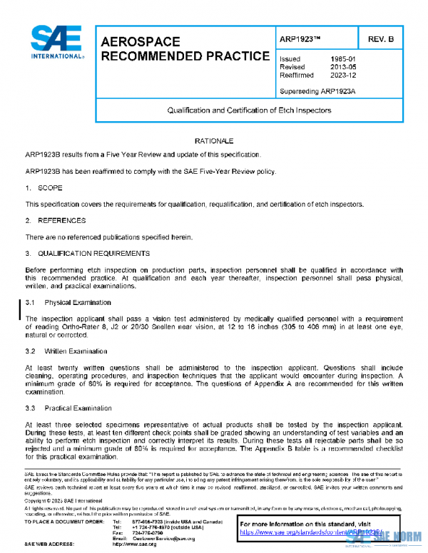 SAE ARP1923B PDF