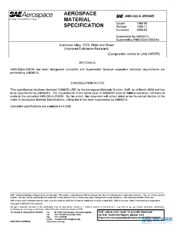 SAE AMSQQA250/24B PDF