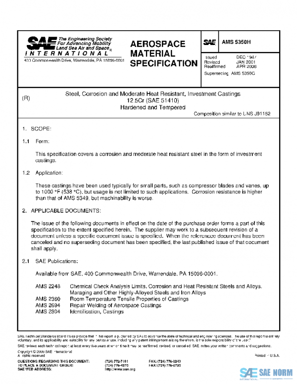 SAE AMS5350H PDF