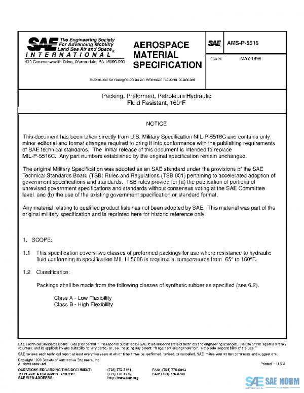 SAE AMSP5516 PDF SAE AMSP5516 PDF