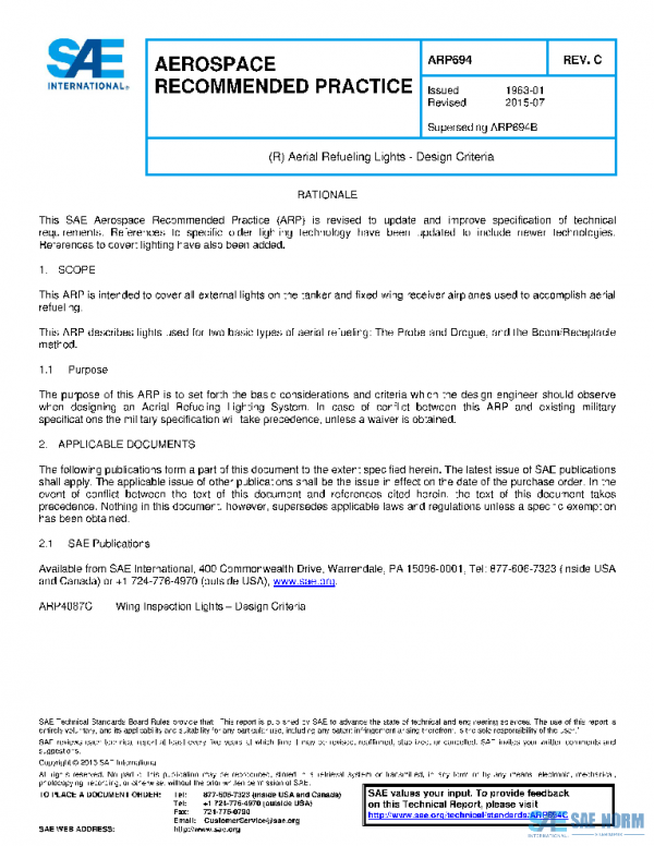 SAE ARP694C PDF SAE ARP694C PDF