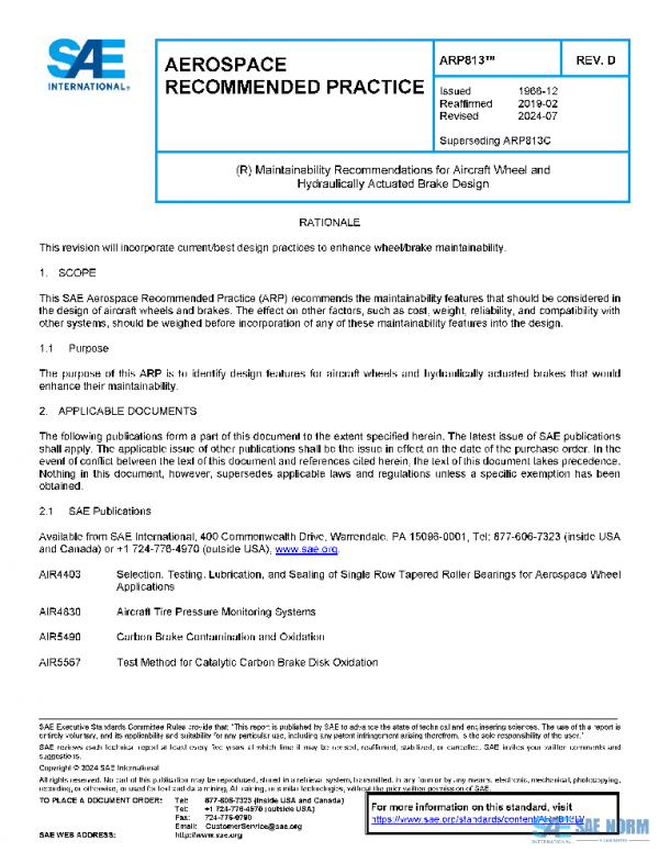 SAE ARP813D PDF