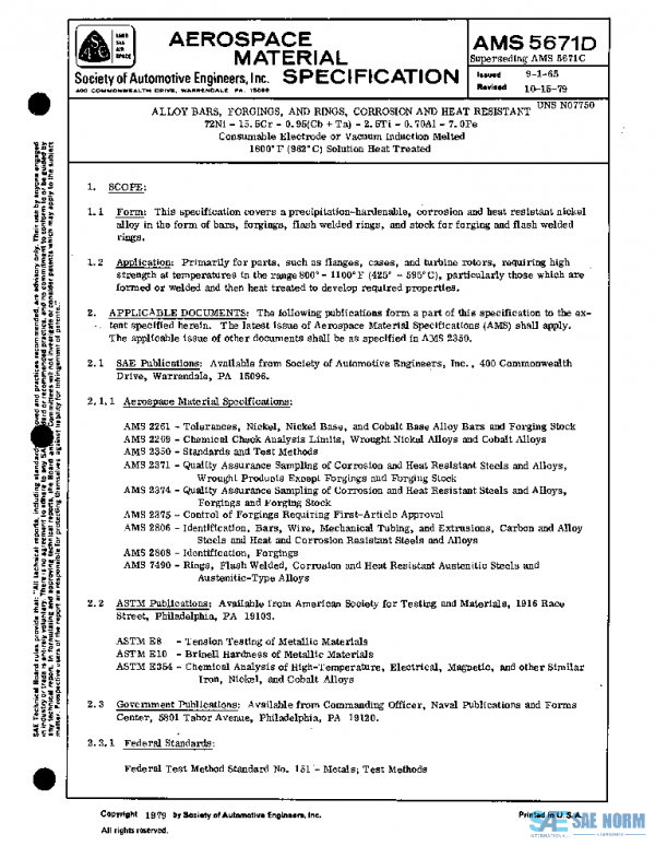 SAE AMS5671D PDF