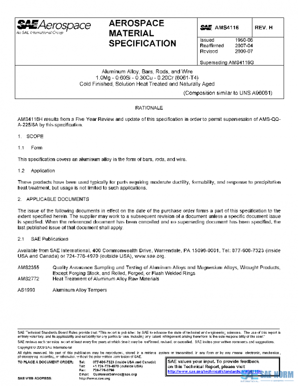 SAE AMS4116H PDF