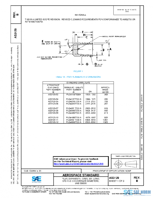 SAE AS3129B PDF