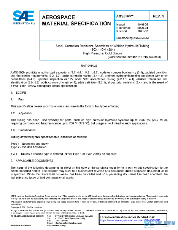 SAE AMS5566N PDF SAE AMS5566N PDF
