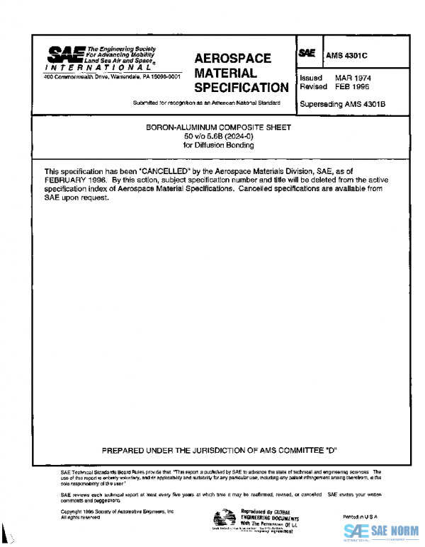 SAE AMS4301C PDF SAE AMS4301C PDF