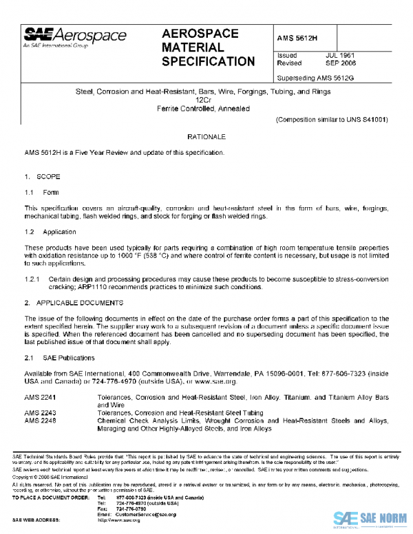 SAE AMS5612H PDF