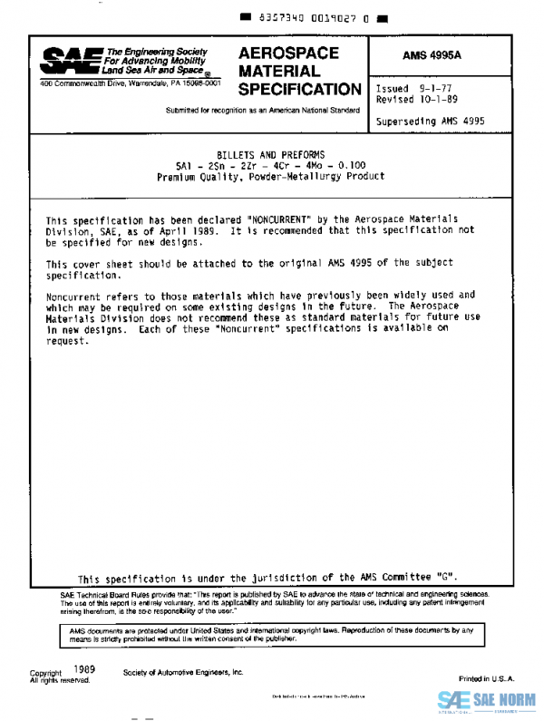 SAE AMS4995A PDF