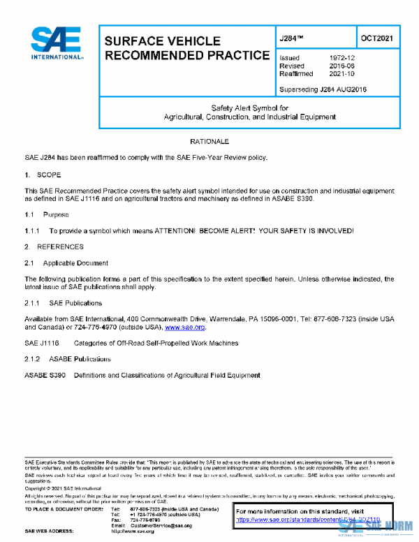 SAE J284_202110 PDF