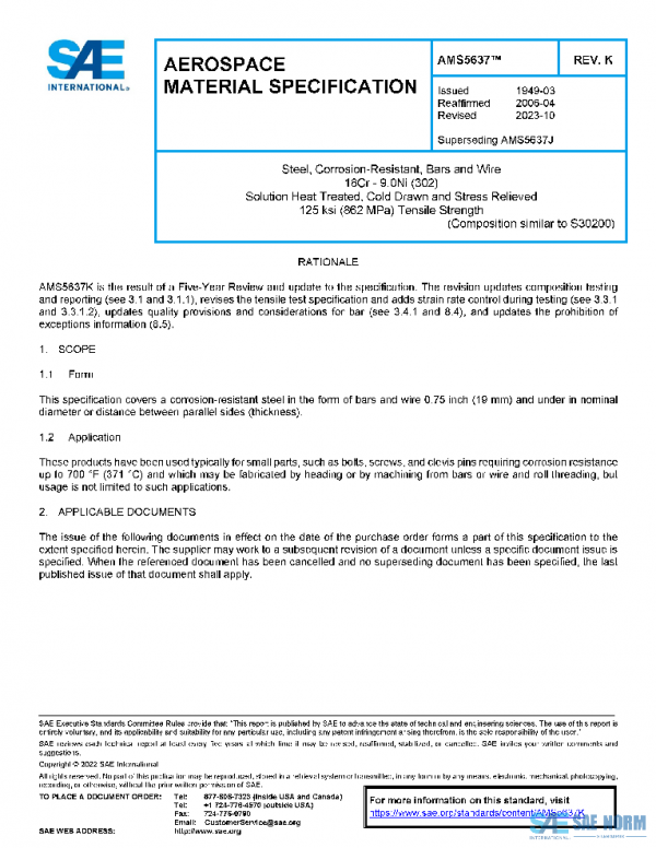 SAE AMS5637K PDF SAE AMS5637K PDF
