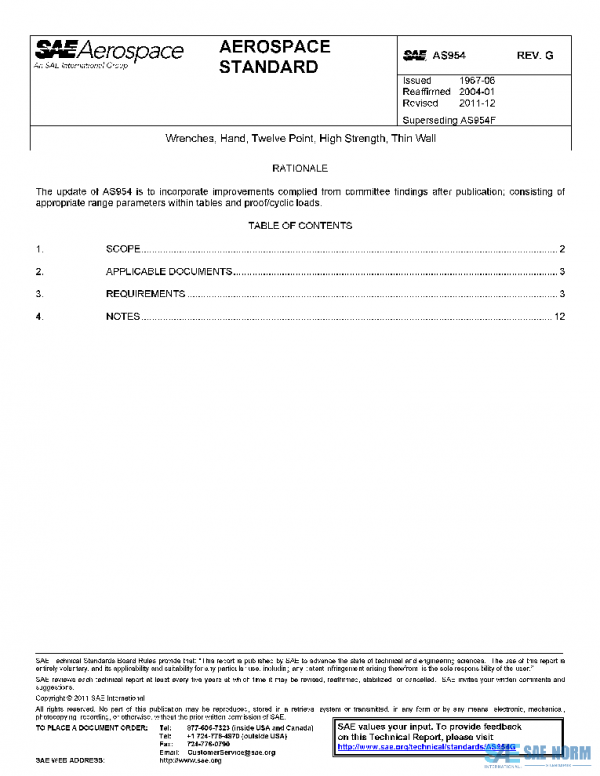 SAE AS954G PDF SAE AS954G PDF