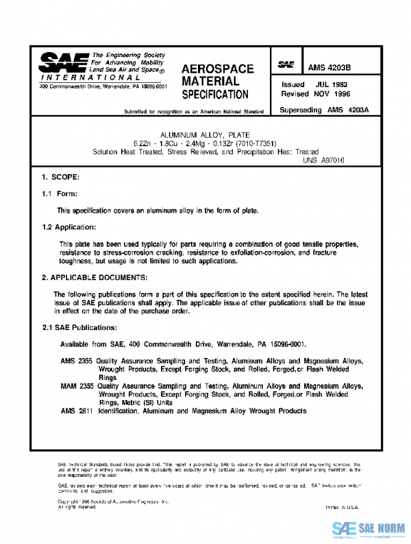 SAE AMS4203B PDF