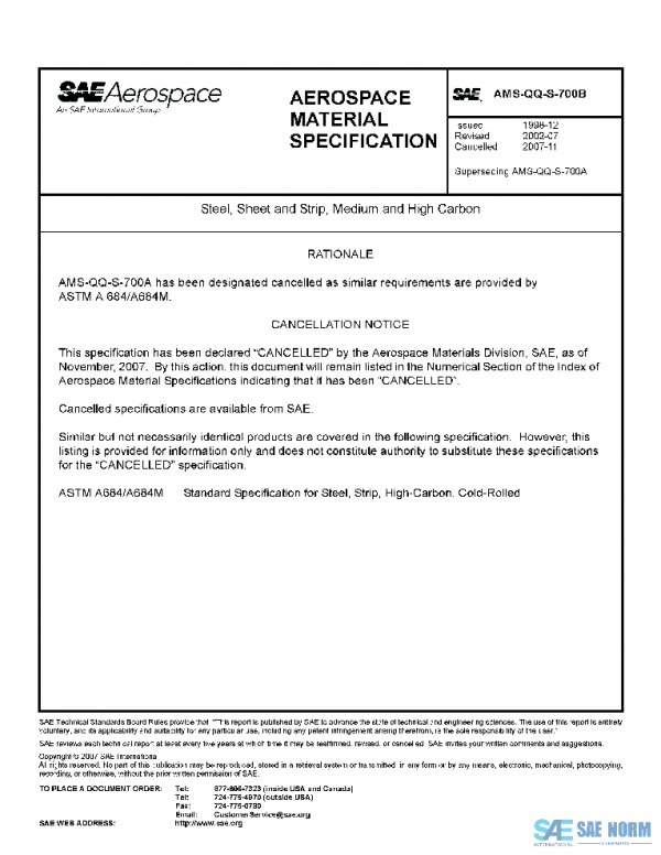 SAE AMSQQS700B PDF SAE AMSQQS700B PDF