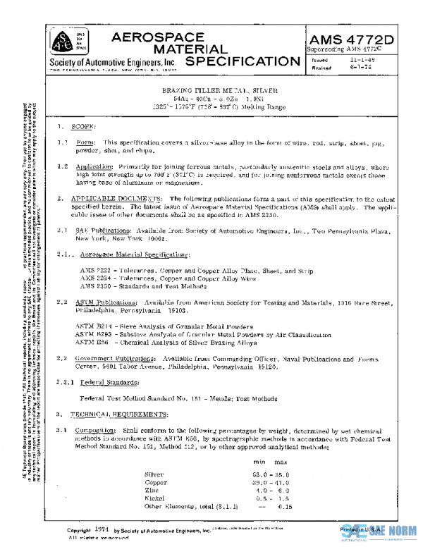 SAE AMS4772D PDF SAE AMS4772D PDF