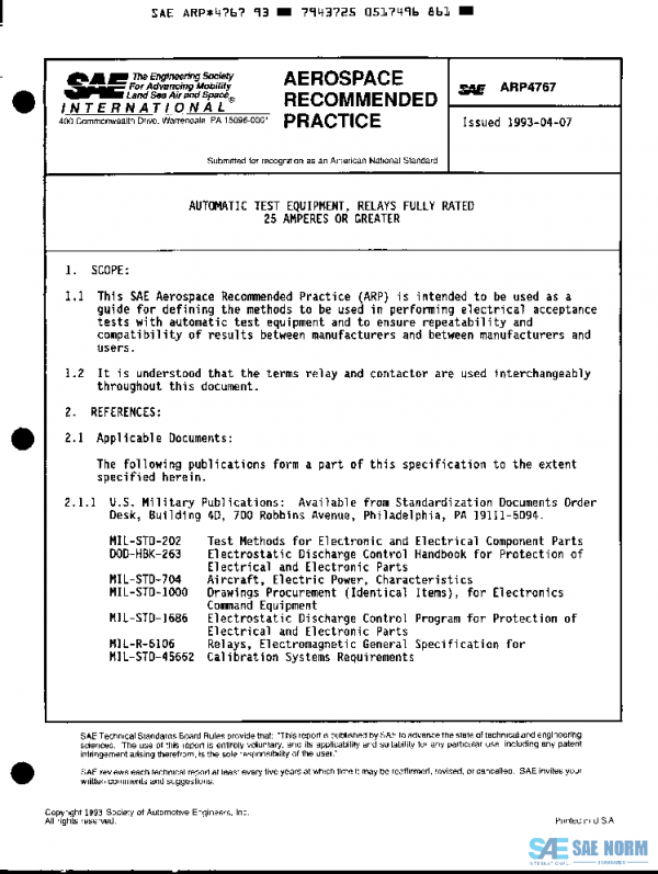 SAE ARP4767 PDF SAE ARP4767 PDF