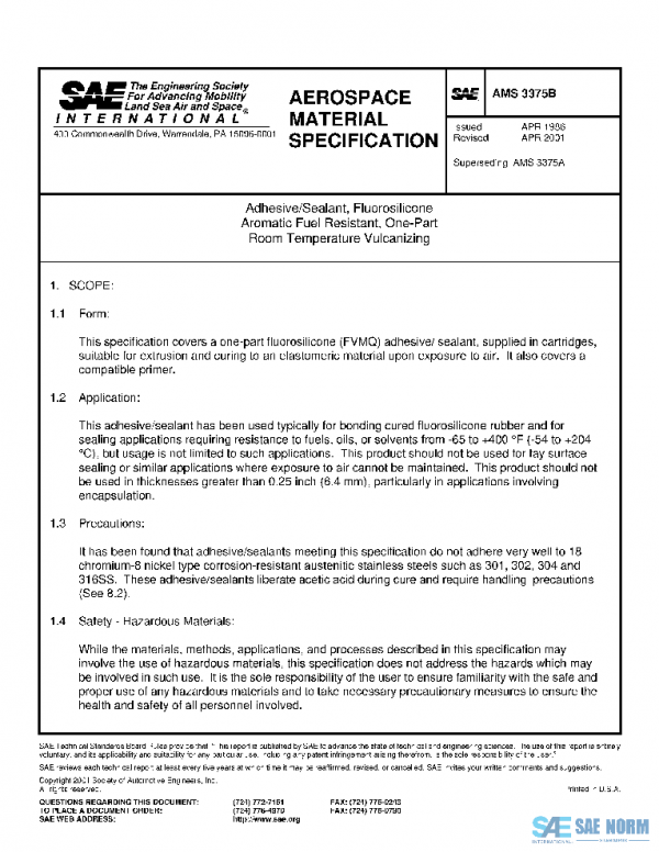 SAE AMS3375B PDF