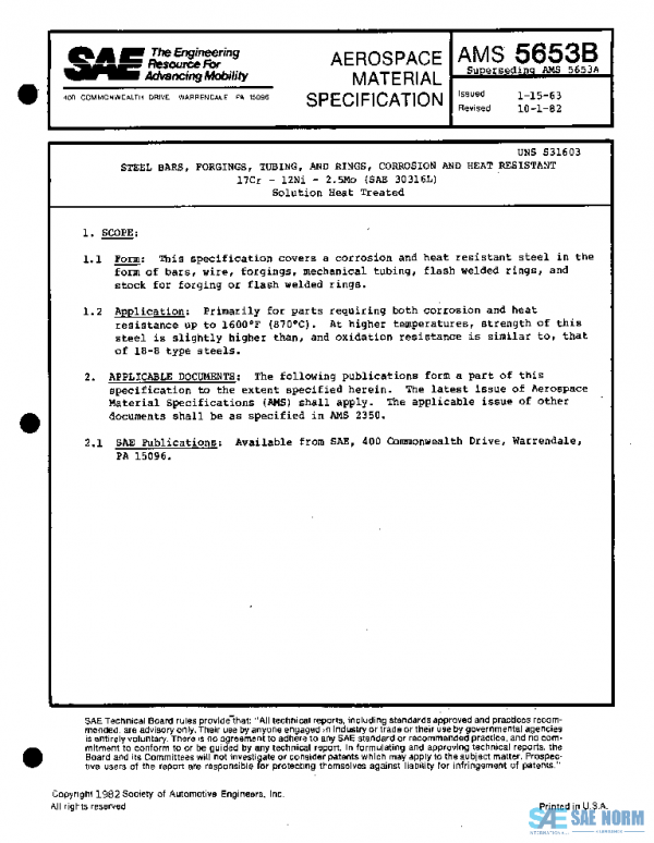 SAE AMS5653B PDF SAE AMS5653B PDF