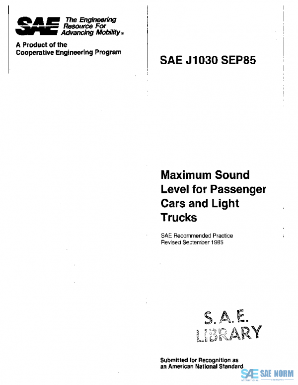 SAE J1030_198509 PDF