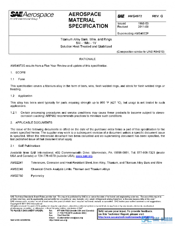 SAE AMS4972G PDF SAE AMS4972G PDF