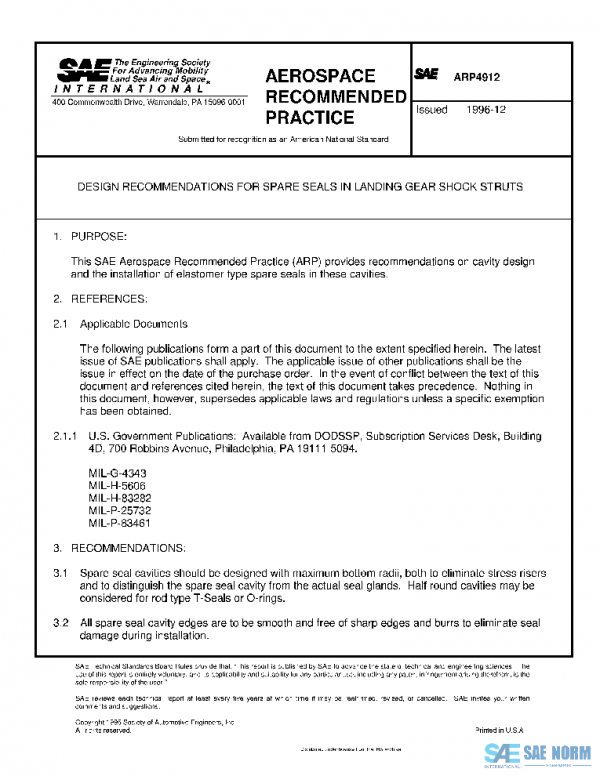 SAE ARP4912 PDF