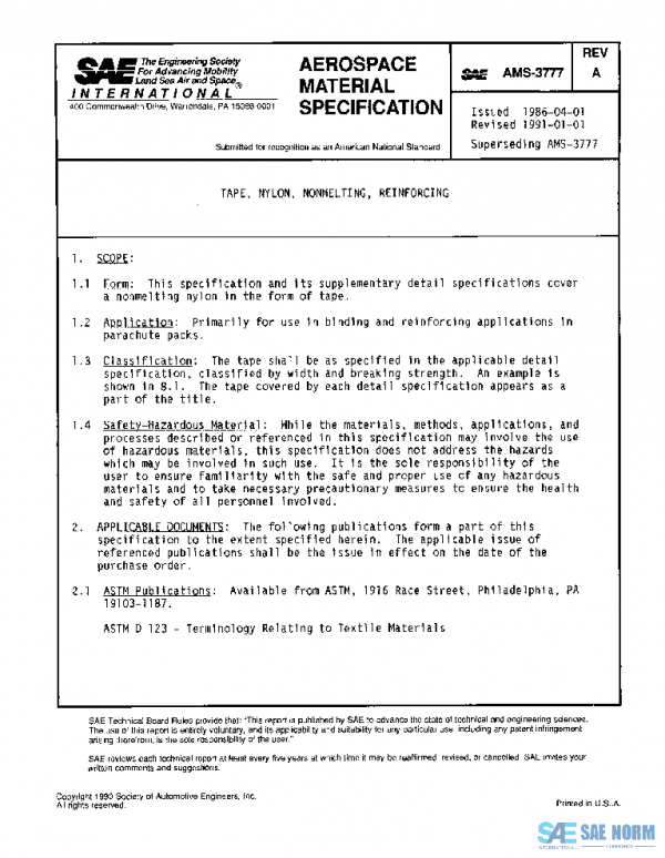 SAE AMS3777A PDF SAE AMS3777A PDF