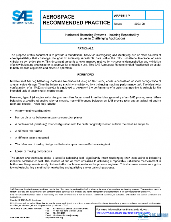 SAE ARP6911 PDF
