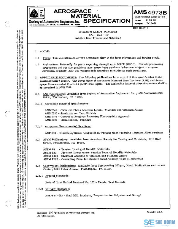 SAE AMS4973B PDF SAE AMS4973B PDF