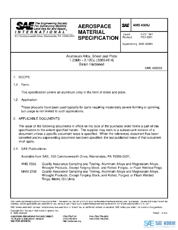 SAE AMS4008J PDF