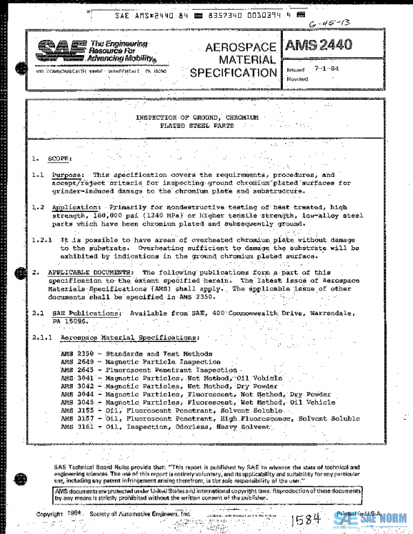 SAE AMS2440 PDF