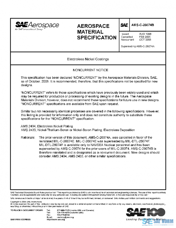 SAE AMSC26074B PDF SAE AMSC26074B PDF