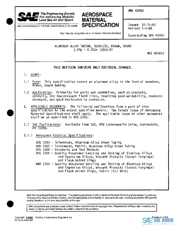 SAE AMS4070J PDF