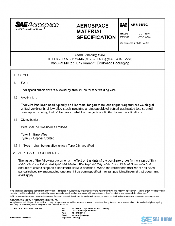 SAE AMS6456C PDF SAE AMS6456C PDF